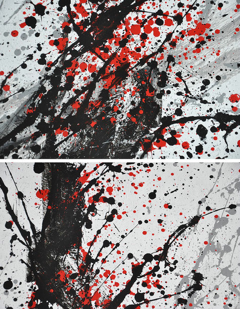 Large Abstract Art,Hand-Painted Black,Large Abstract Art Handmade Acrylic Painting